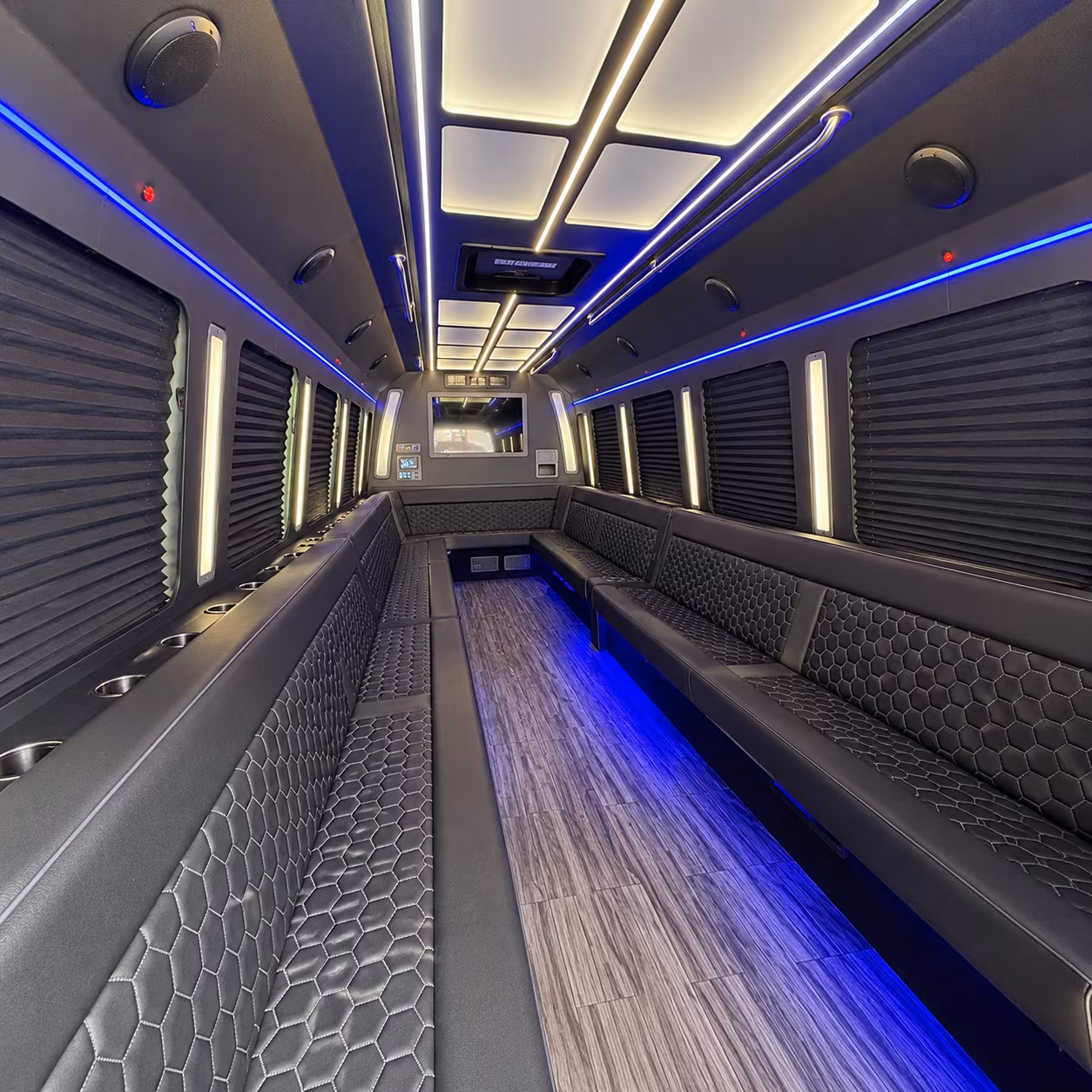 miami gardens 30 passenger party bus interior