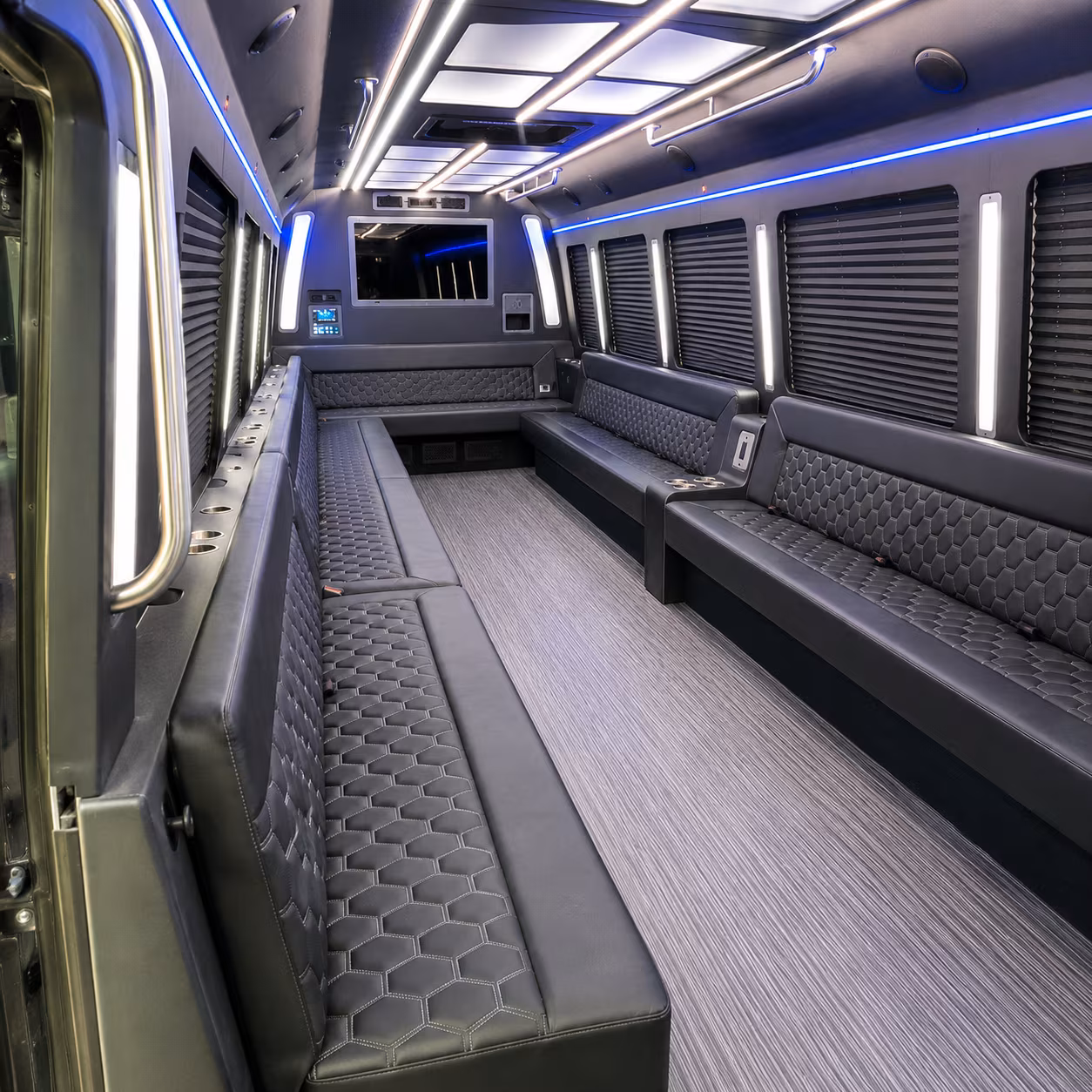 miami gardens 40 passenger party bus interior