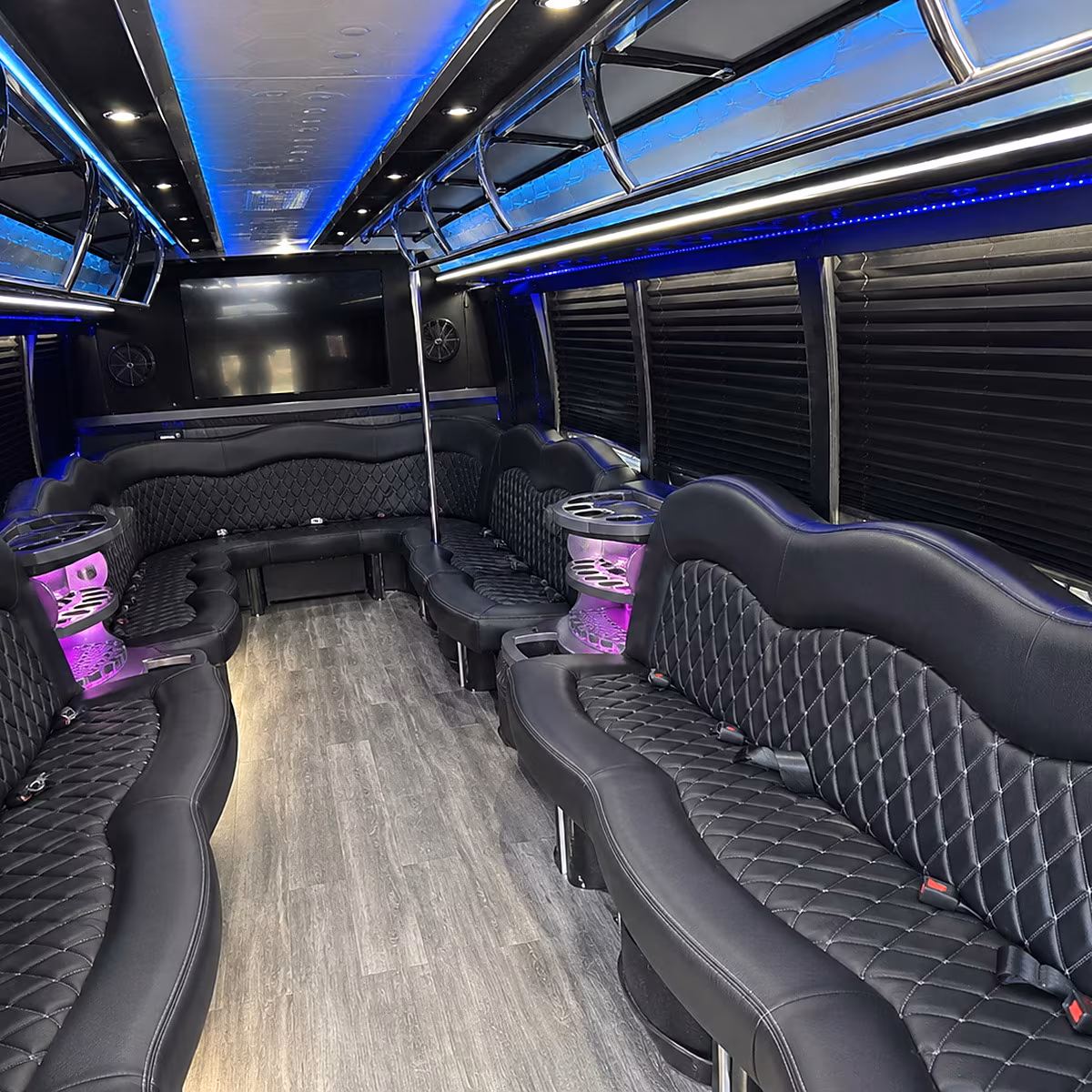 miami gardens party bus rental interior